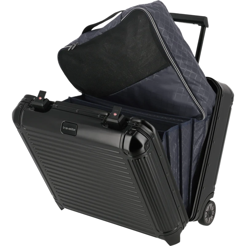 Travelite Next Business-Trolley aus Aluminium 45 cm -Schwarz