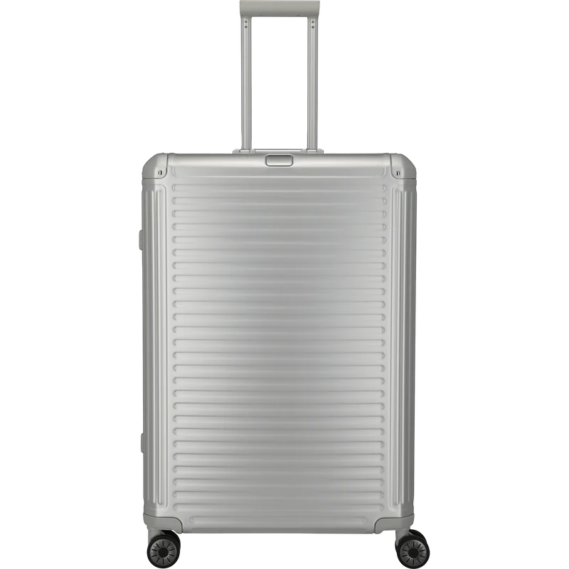Travelite Next 4-Rollen-Trolley aus Aluminium 77 cm -Silber