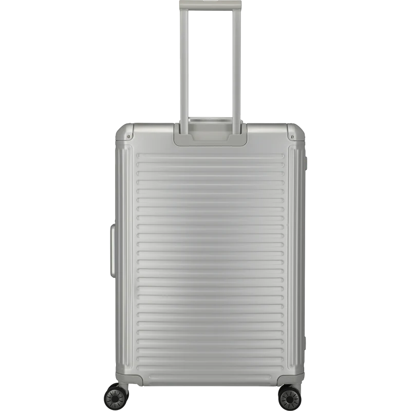 Travelite Next 4-Rollen-Trolley aus Aluminium 77 cm -Silber