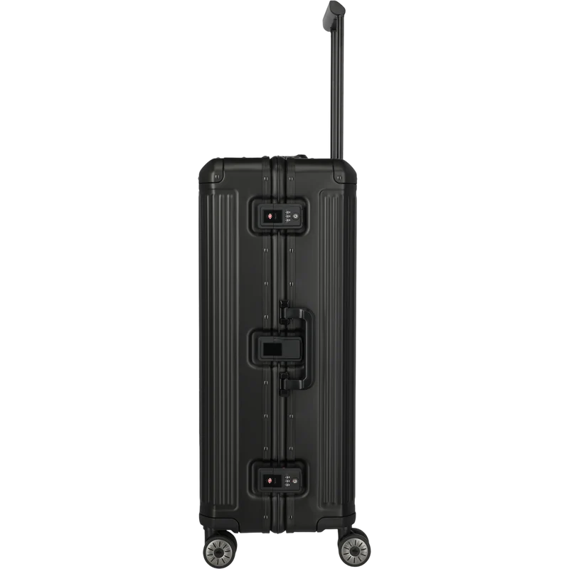 Travelite Next 4-Rollen-Trolley aus Aluminium 77 cm -Schwarz