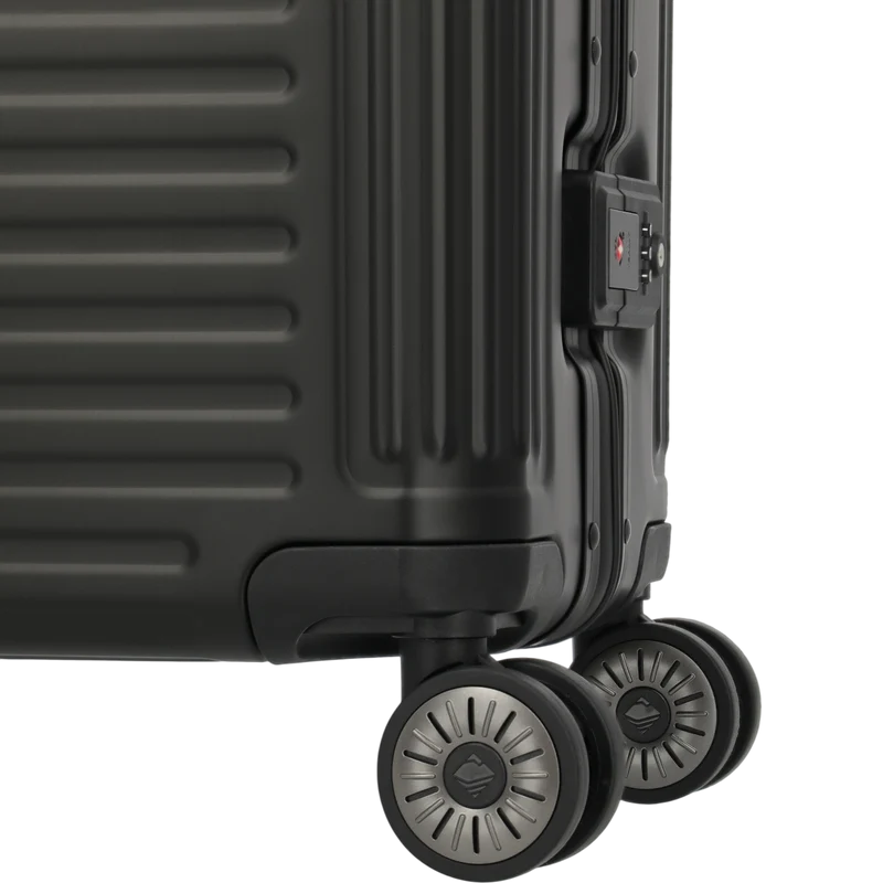 Travelite Next 4-Rollen-Trolley aus Aluminium 77 cm -Schwarz