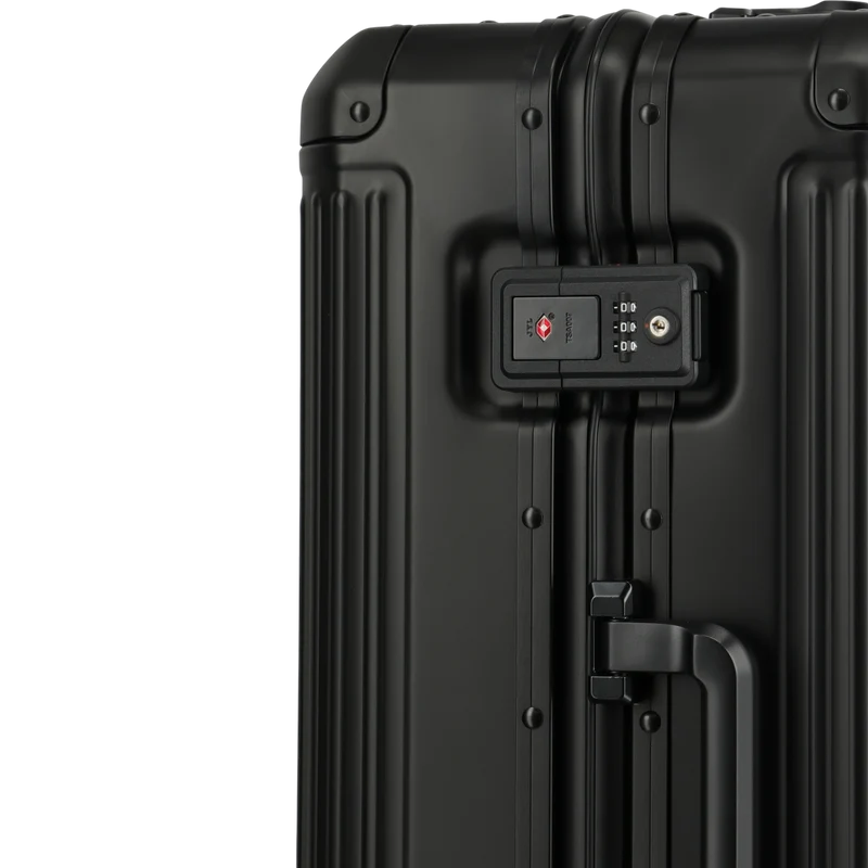 Travelite Next 4-Rollen-Trolley aus Aluminium 67 cm -Schwarz