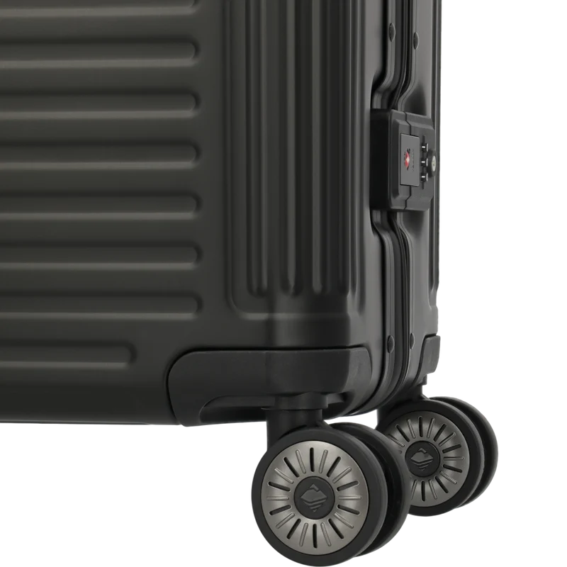 Travelite Next 4-Rollen-Trolley aus Aluminium 67 cm -Schwarz