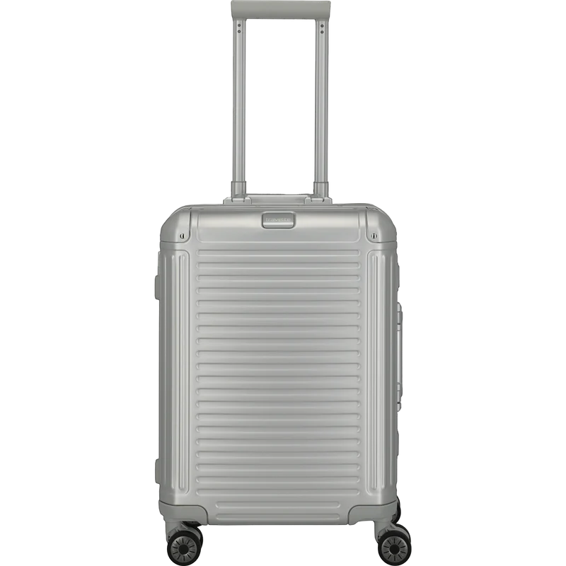 Travelite Next 4-Rollen-Kabinentrolley aus Aluminium 55 cm -Silber