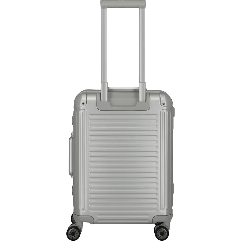 Travelite Next 4-Rollen-Kabinentrolley aus Aluminium 55 cm -Silber