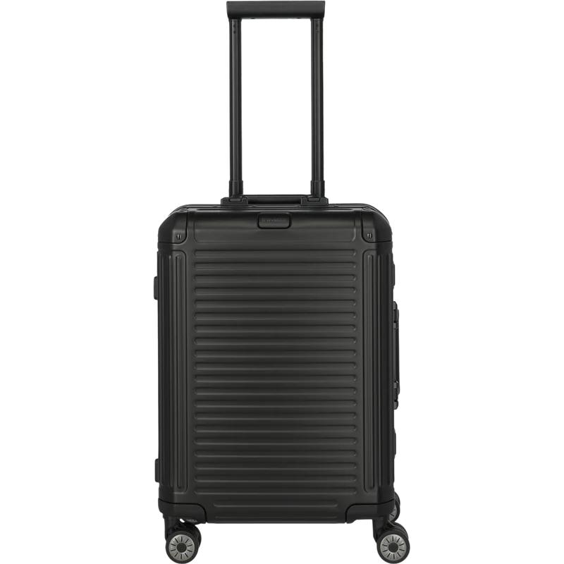 Travelite Next 4-Rollen-Kabinentrolley aus Aluminium 55 cm -Schwarz