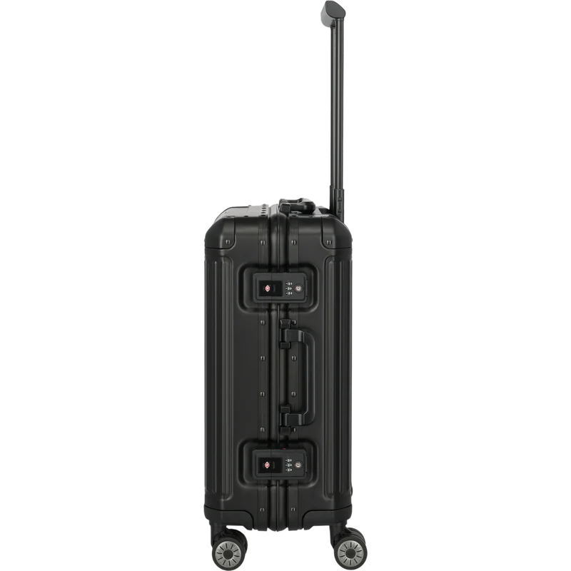 Travelite Next 4-Rollen-Kabinentrolley aus Aluminium 55 cm -Schwarz