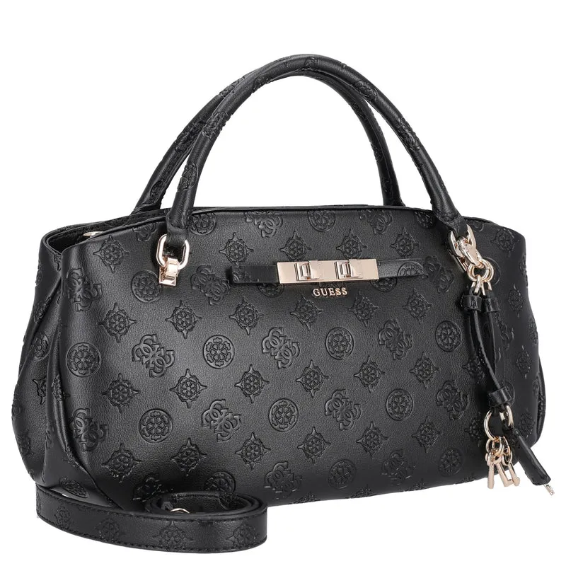 Guess Carmella 3 Comp Satchel - Henkeltasche 30 cm (black logo)
