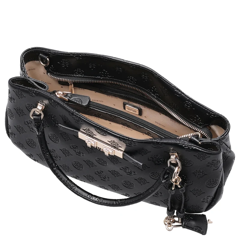 Guess Carmella 3 Comp Satchel - Henkeltasche 30 cm (black logo)