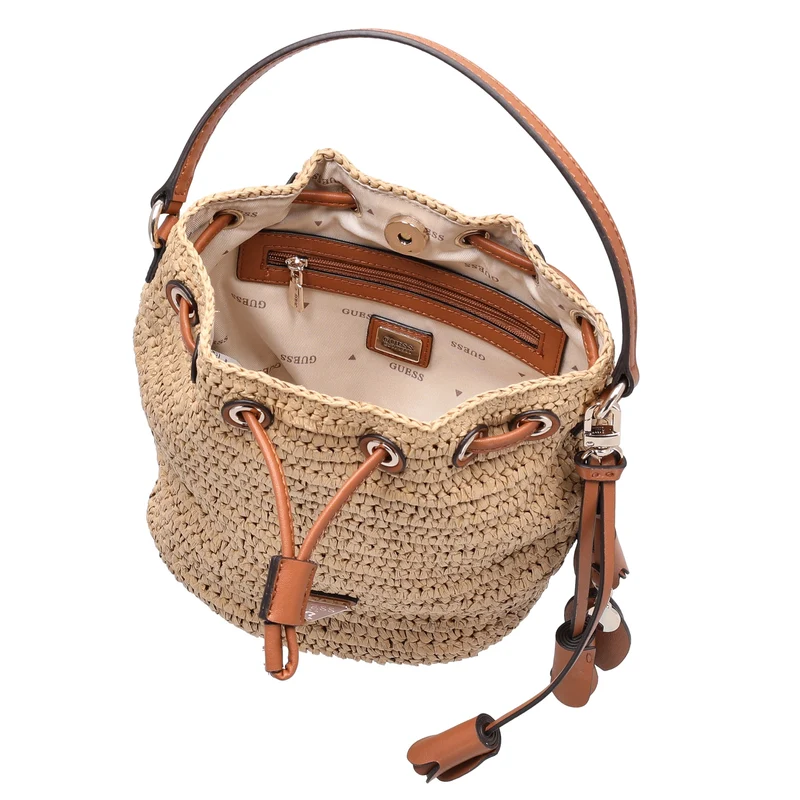 Guess Ofelia Bucket - Beuteltasche 22 cm (natural/cognac)
