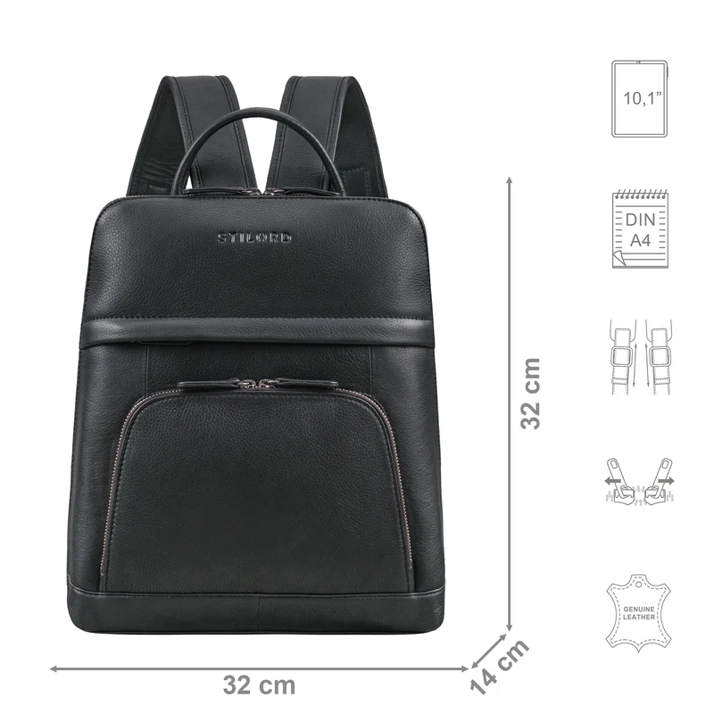 "Jolanda" Eleganter Rucksack Damen Leder Klein