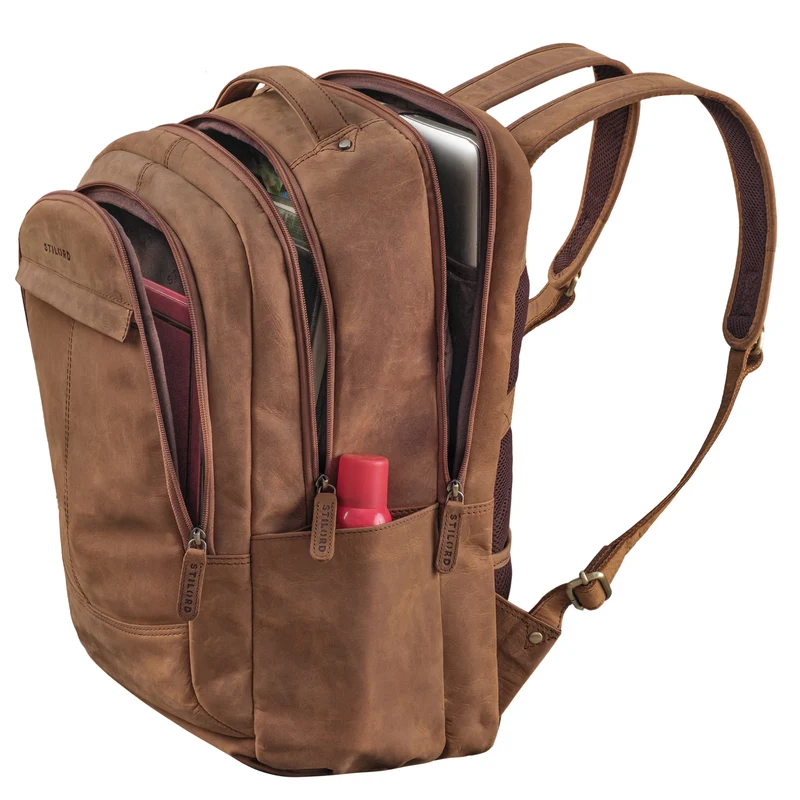 "Maxim" Premium XL Business Rucksack Leder mit Laptopfach 17 - 19 Zoll