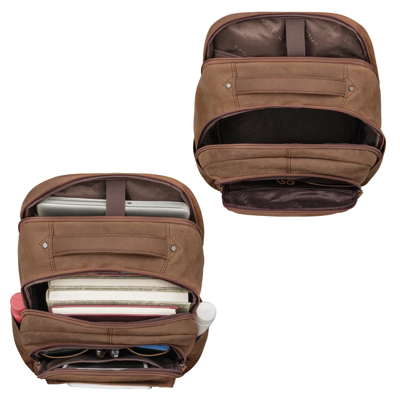 "Maxim" Premium XL Business Rucksack Leder mit Laptopfach 17 - 19 Zoll