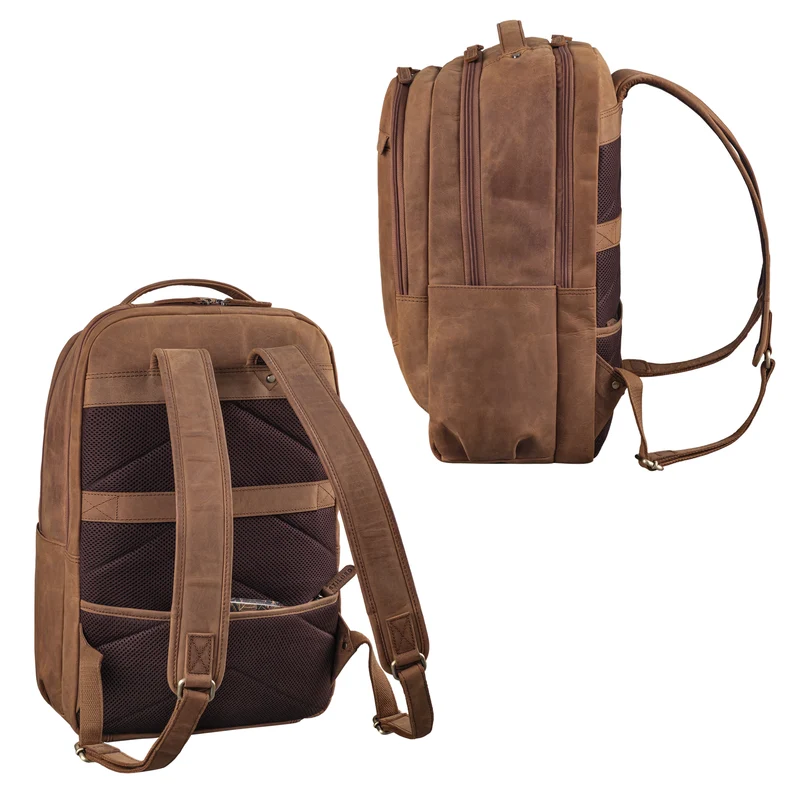 "Maxim" Premium XL Business Rucksack Leder mit Laptopfach 17 - 19 Zoll