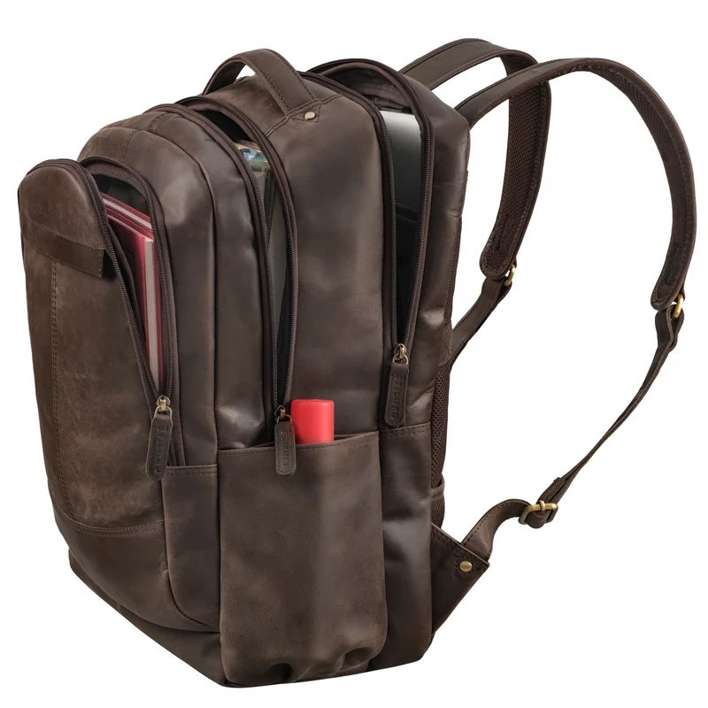 "Maxim" Premium XL Business Rucksack Leder mit Laptopfach 17 - 19 Zoll
