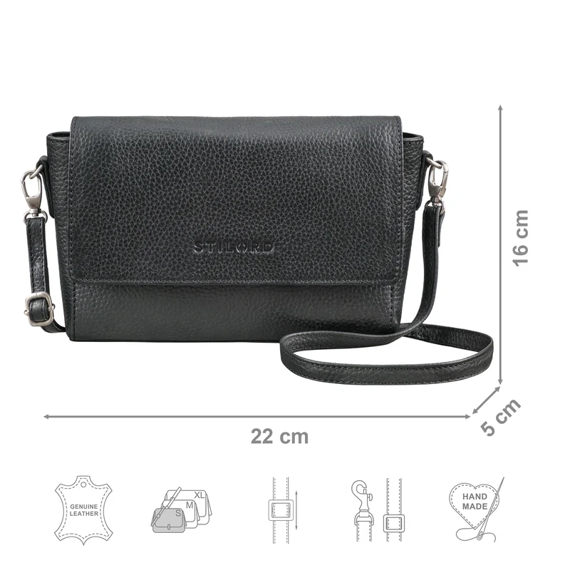 "Sylvie" Handtasche Damen Umhängetasche Leder