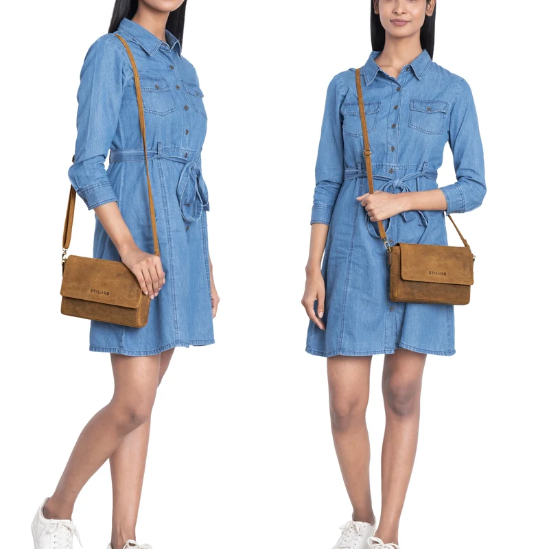 "Sylvie" Handtasche Damen Umhängetasche Leder