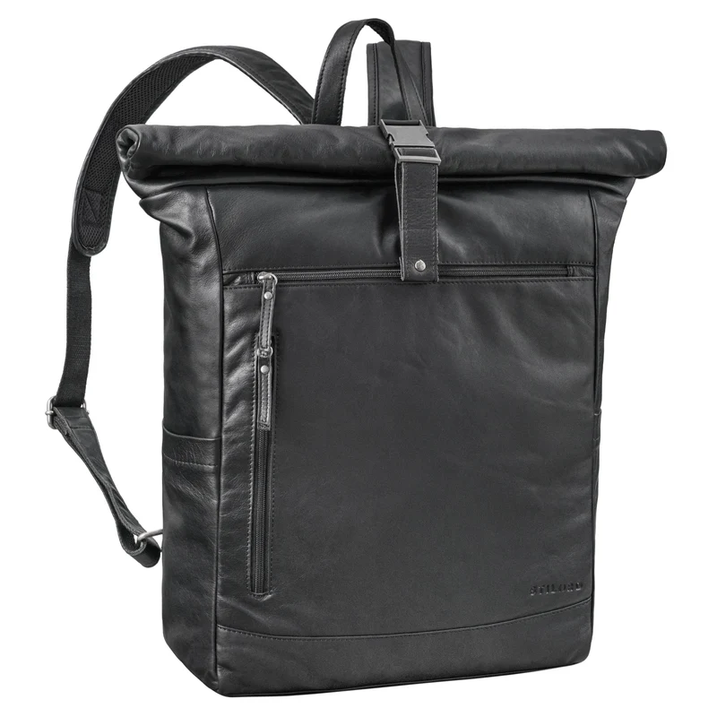 "Lutz" XL Rolltop Rucksack Herren Leder mit Laptop-Fach 16 - 17.3 Zoll