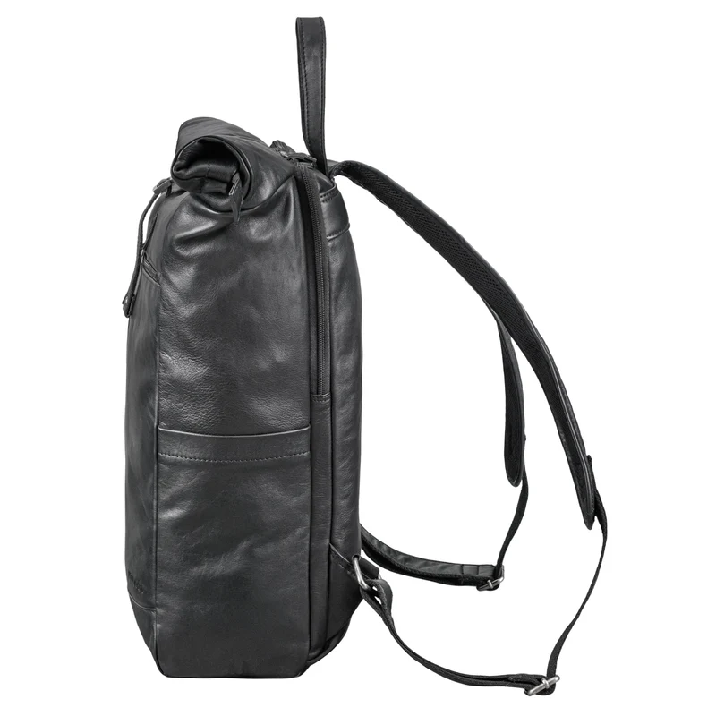 "Lutz" XL Rolltop Rucksack Herren Leder mit Laptop-Fach 16 - 17.3 Zoll