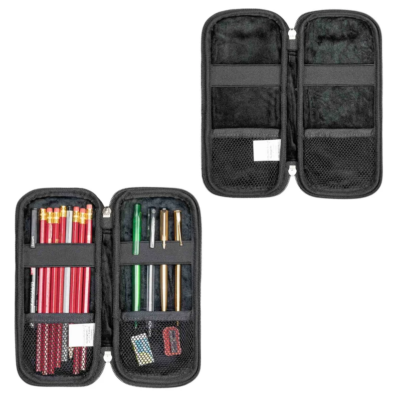 "Scotty" Leder Etui Vintage Hardcase mit Reißverschluss Federmappe