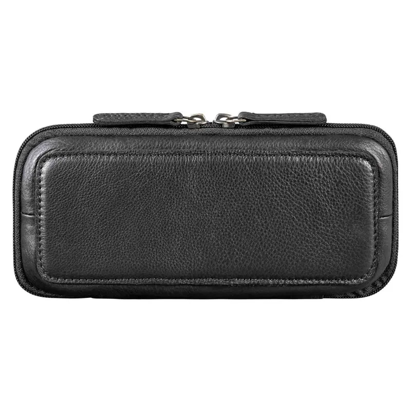"Scotty" Leder Etui Vintage Hardcase mit Reißverschluss Federmappe