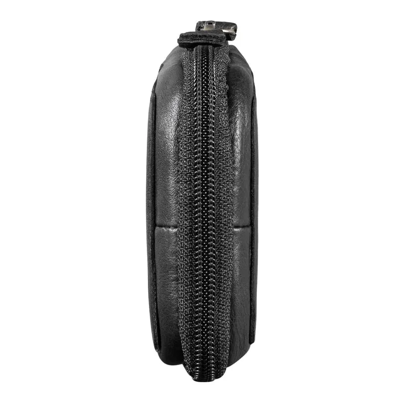 "Scotty" Leder Etui Vintage Hardcase mit Reißverschluss Federmappe