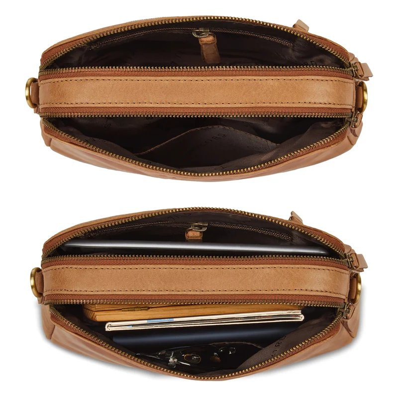 "Rosie" Vintage Umhängetasche Damen Leder Klein