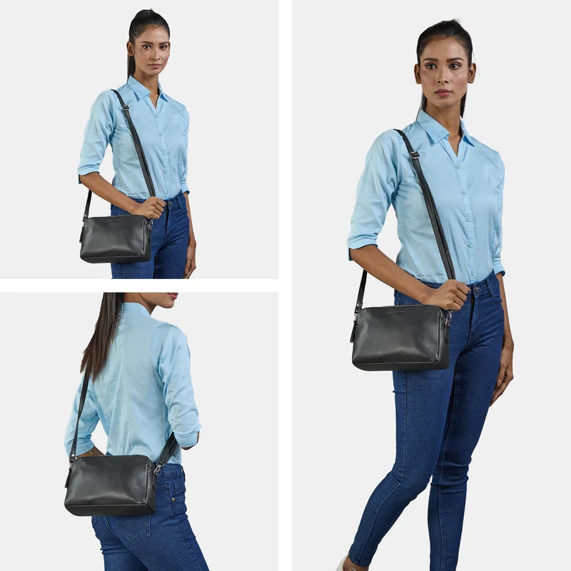 "Rosie" Vintage Umhängetasche Damen Leder Klein