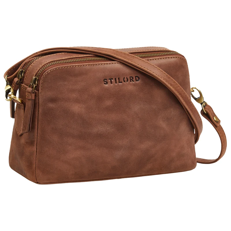 "Rosie" Vintage Umhängetasche Damen Leder Klein