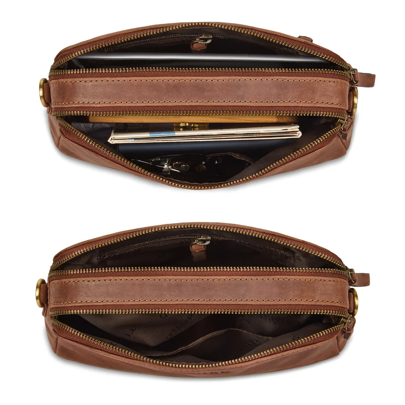 "Rosie" Vintage Umhängetasche Damen Leder Klein