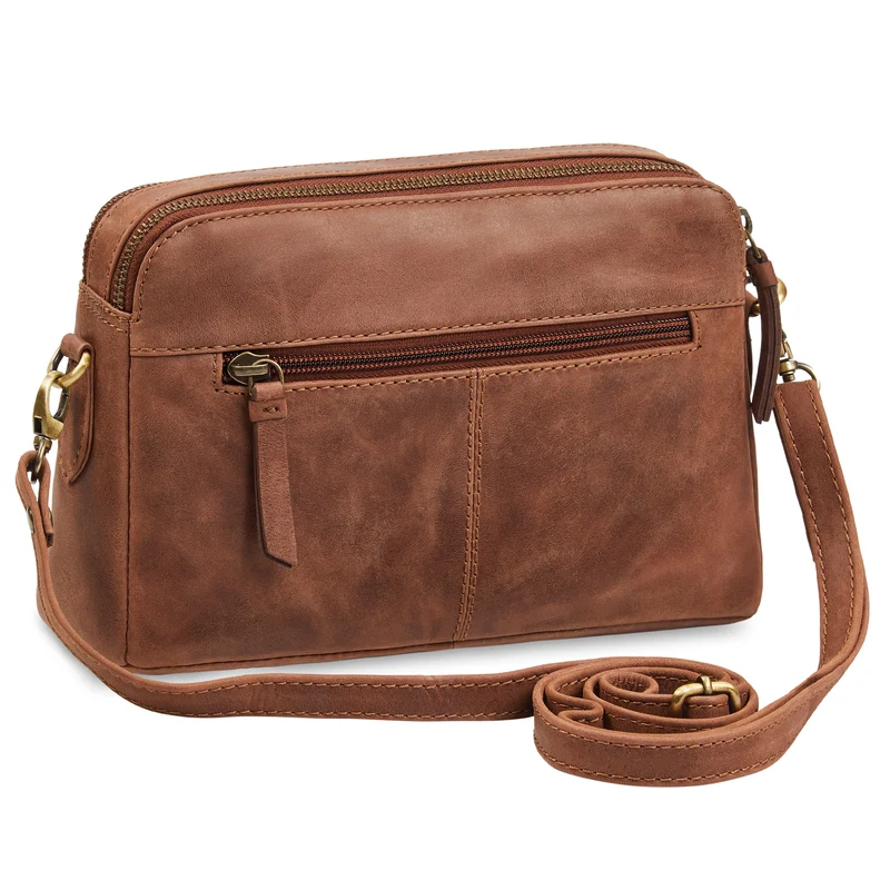"Rosie" Vintage Umhängetasche Damen Leder Klein