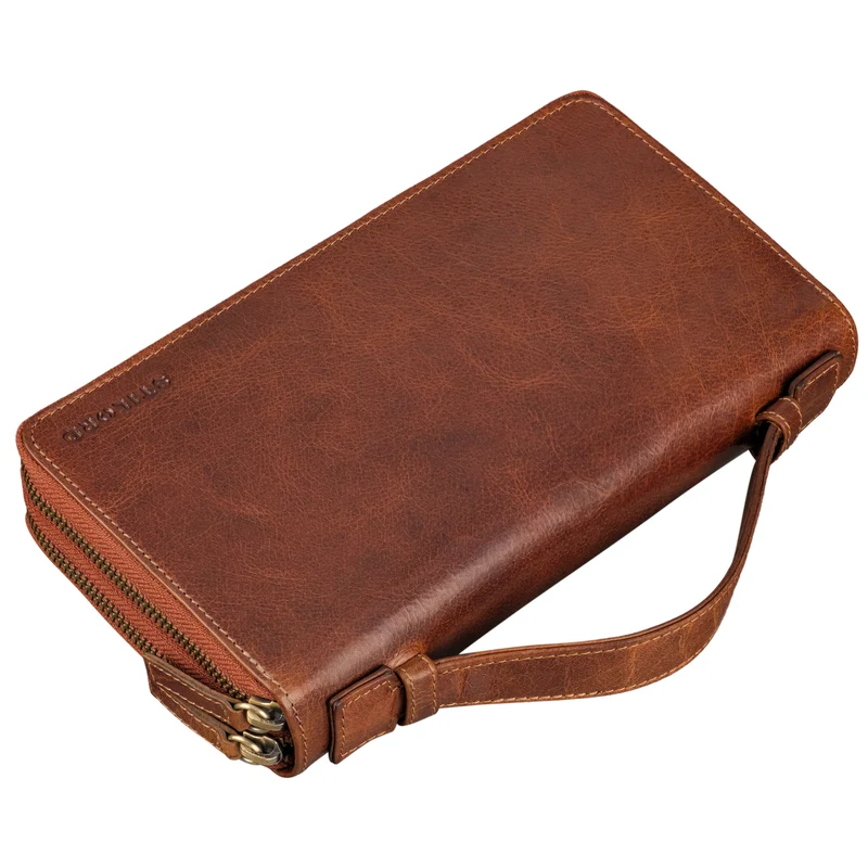 "Felicity" Große Geldbörse Herren Clutch Leder mit Handyfach