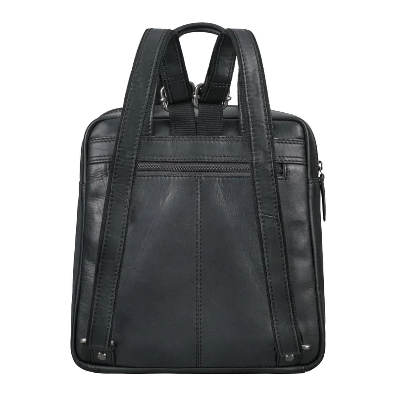 "Maple" Rucksack Tasche Damen Echtes Leder mit Henkel klein