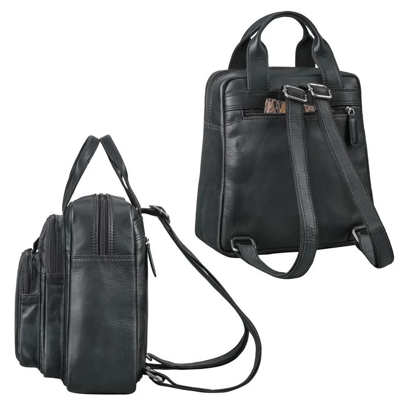"Maple" Rucksack Tasche Damen Echtes Leder mit Henkel klein