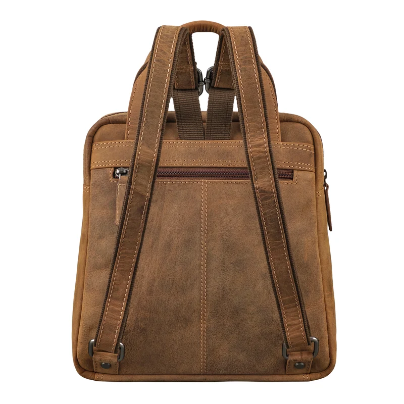 "Maple" Rucksack Tasche Damen Echtes Leder mit Henkel klein