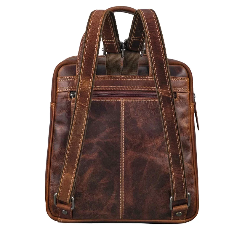 "Maple" Rucksack Tasche Damen Echtes Leder mit Henkel klein
