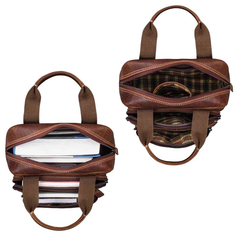 "Maple" Rucksack Tasche Damen Echtes Leder mit Henkel klein