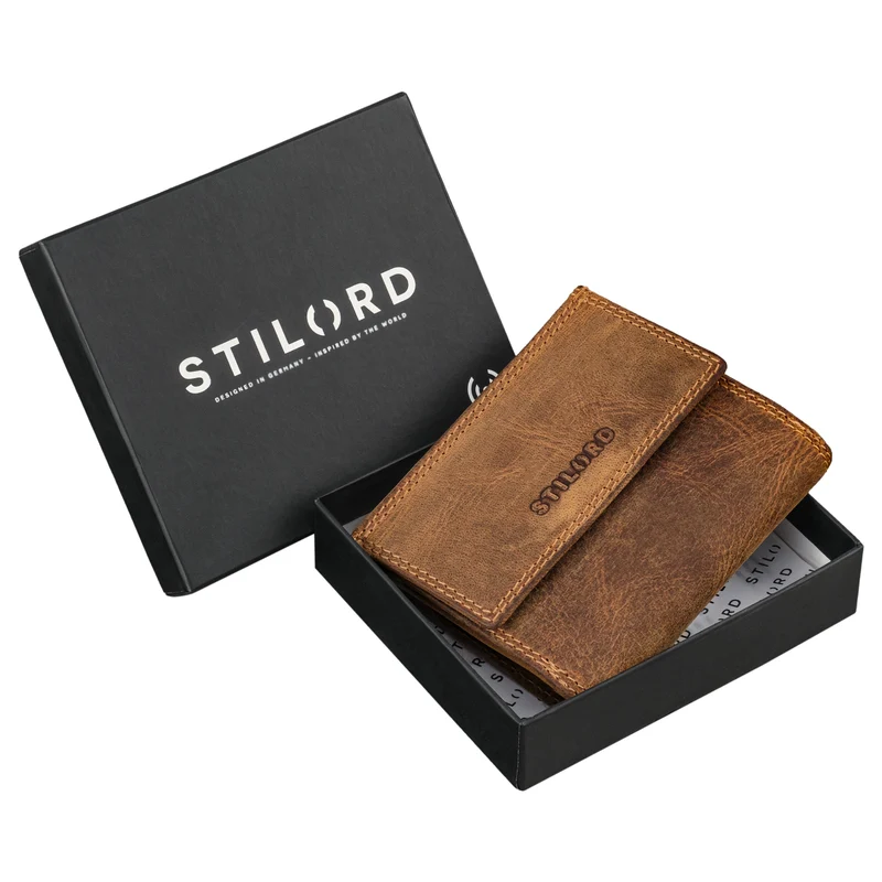 "Monew" Vintage Leder Geldbörse Klein mit RFID