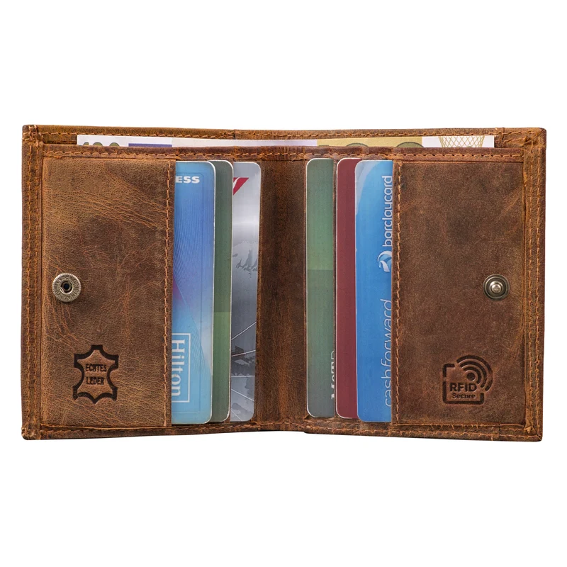 "Monew" Vintage Leder Geldbörse Klein mit RFID