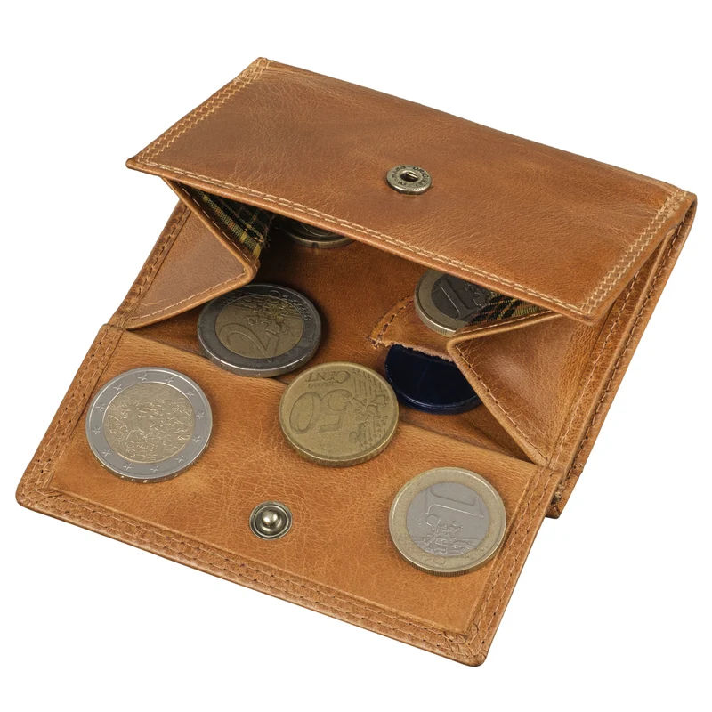 "Monew" Vintage Leder Geldbörse Klein mit RFID