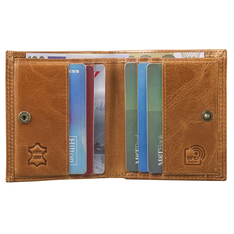 "Monew" Vintage Leder Geldbörse Klein mit RFID