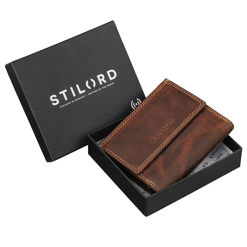 "Monew" Vintage Leder Geldbörse Klein mit RFID