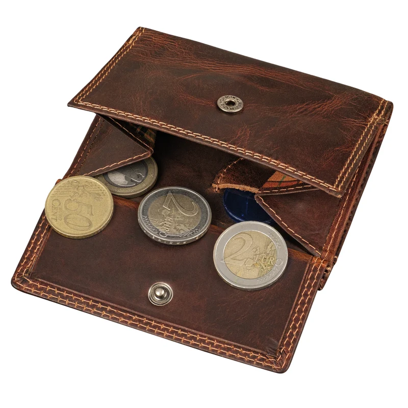 "Monew" Vintage Leder Geldbörse Klein mit RFID