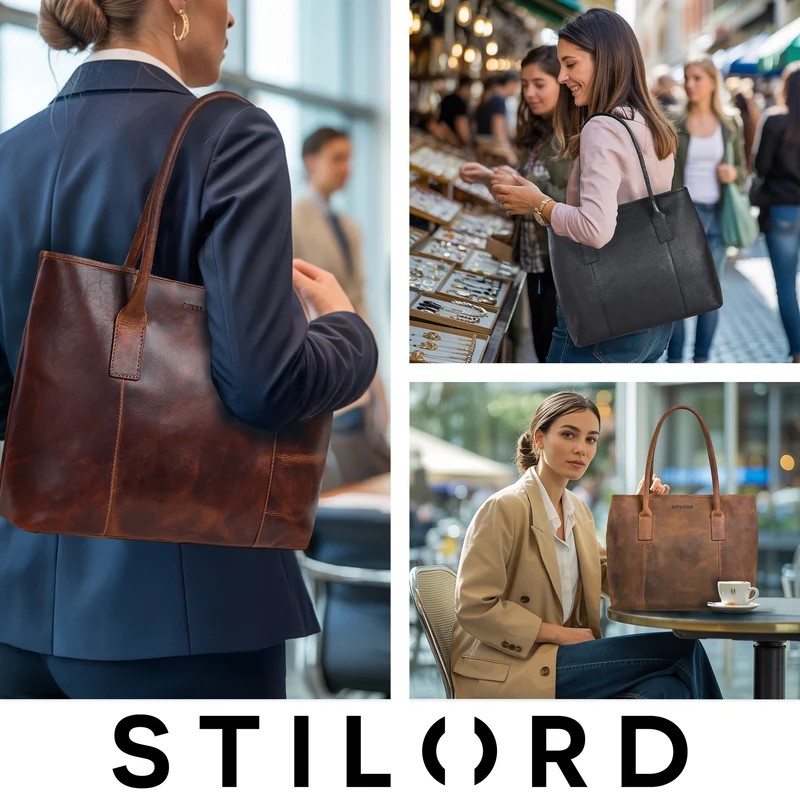 "Janita" Shopper Damen Groß Leder