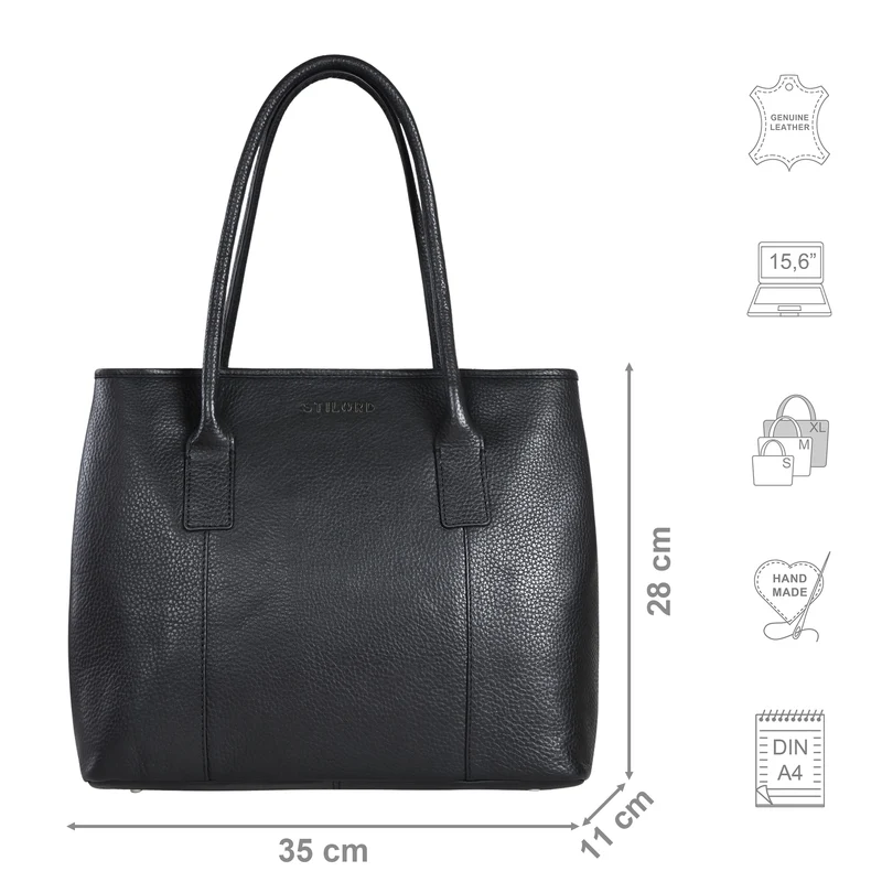 "Janita" Shopper Damen Groß Leder