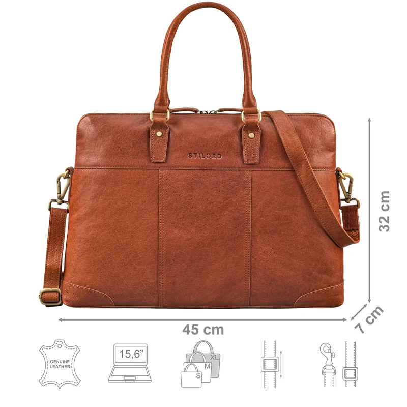 "Charlize" Moderne Leder Business Laptoptasche 13 - 15.6 Zoll Damen