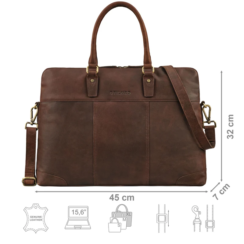 "Charlize" Moderne Leder Business Laptoptasche 13 - 15.6 Zoll Damen