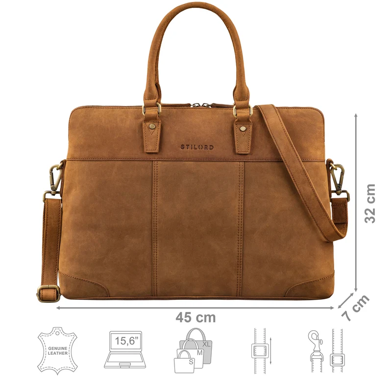 "Charlize" Moderne Leder Business Laptoptasche 13 - 15.6 Zoll Damen