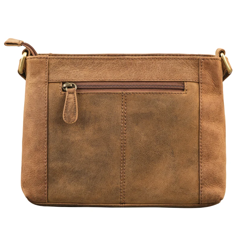 "Peach" Leder Umhängetasche Damen Klein