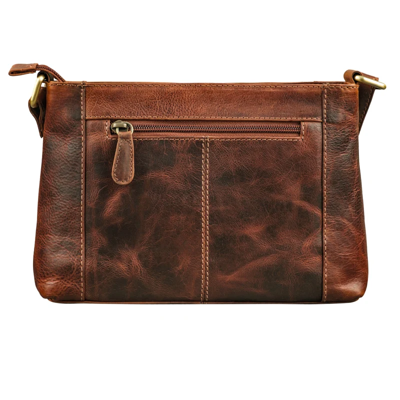 "Peach" Leder Umhängetasche Damen Klein